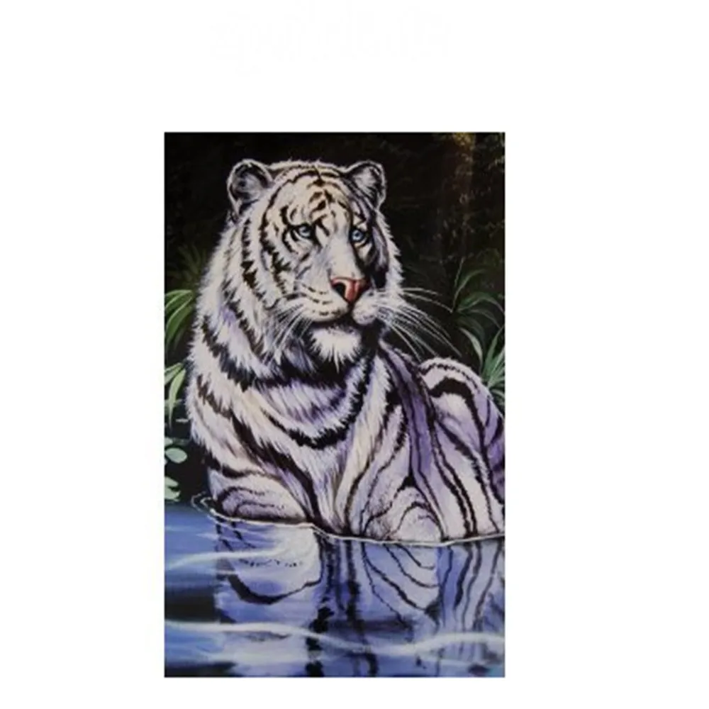 New Signature Collection Queen Size Wading White Tiger Korean Mink
