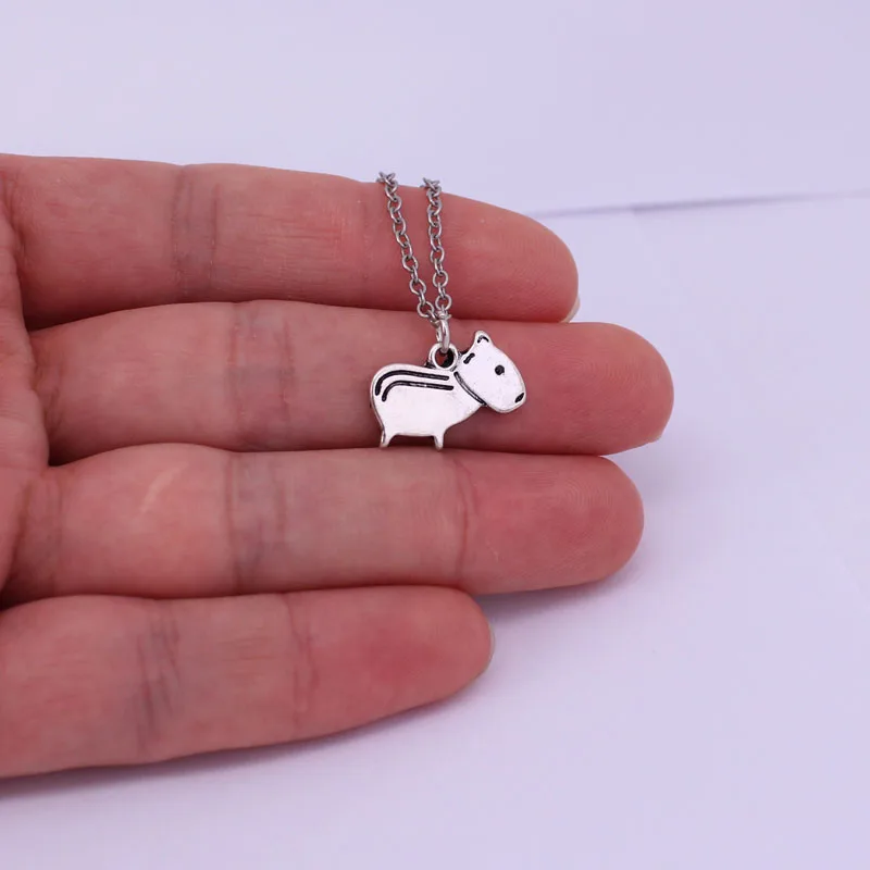 

hzew cute capybara pendant necklace gift