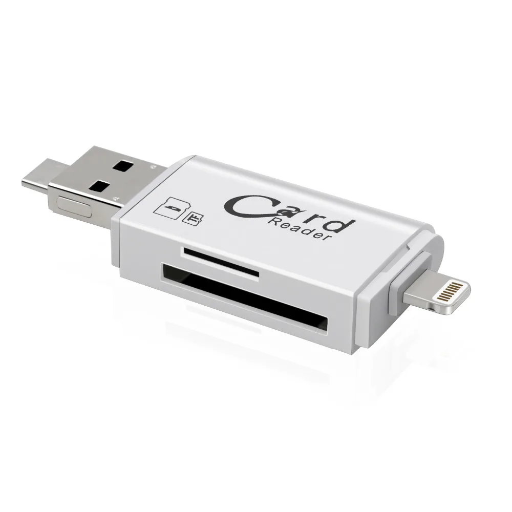 Kismo USB2.0 кардридер TF Micro SD карта OTG Lightning USB для iPhone X 8 7 6 Plus 5S ipad Android телефонов|otg 3 in 1|otg