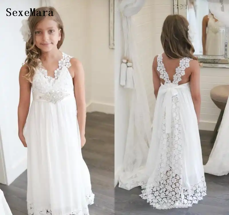 boho first communion dress