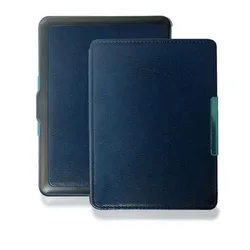 Premium PU Leather Flip Cover Case with Magnetic Closure (Dark blue)