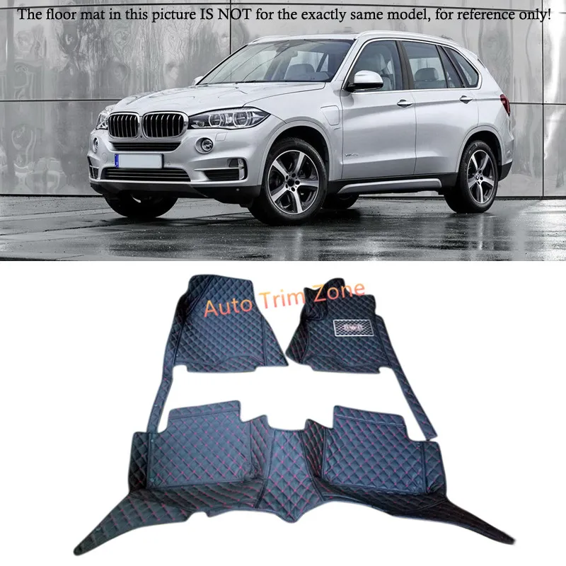 Black Interior Floor Mats & Carpets For BMW X5 F15 5-Seat Model 2014 - 2016