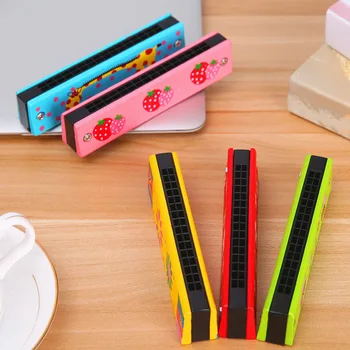 

Kids Wooden Harmonica 16 Holes Fun Puzzle Educational Toys Baby Children's Gifts 88