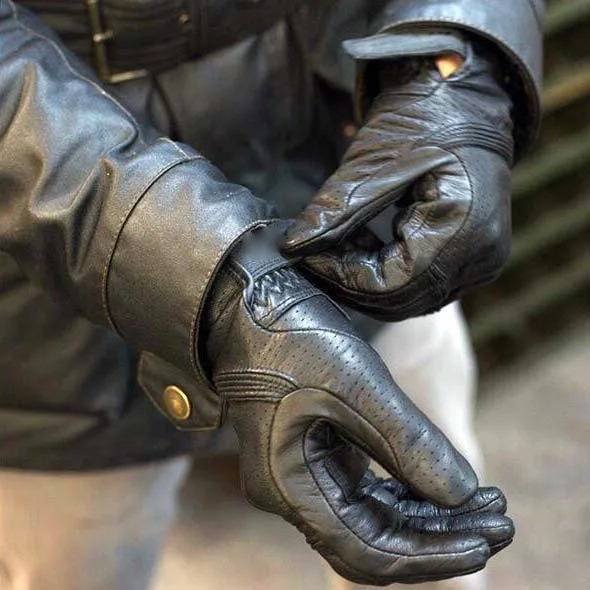 perforated leather summer glove b6