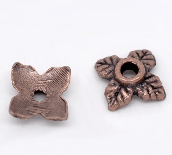 DoreenBeads колпачки из цинкового металлического сплава с четырехлистным клевером