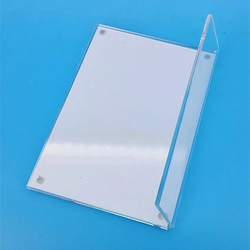 297x210 мм A4 прозрачный акриловый символ Дисплей бумажный ценник карточный стол держатели этикетки горизонтальный l-образная стойка с помощью магнита в углу, 50 шт в наборе