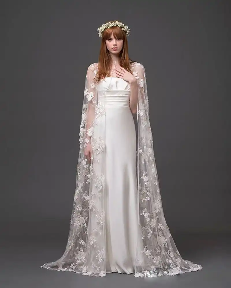 wedding dresses with capes 2019