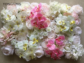 

10pcs/lot Artificial silk hydrangea rose orchid 3D flower wall wedding backdrop decoration flower stage decoration TONGFENG