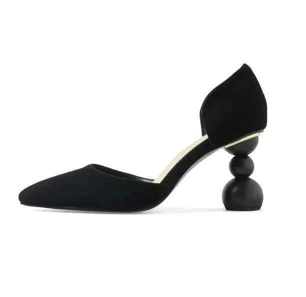 

2019 Newest Strange Heel Kid Suede Pumps Fashion Gladiator Pump Women Designer Shoes Slip On Fashion Casual Heels