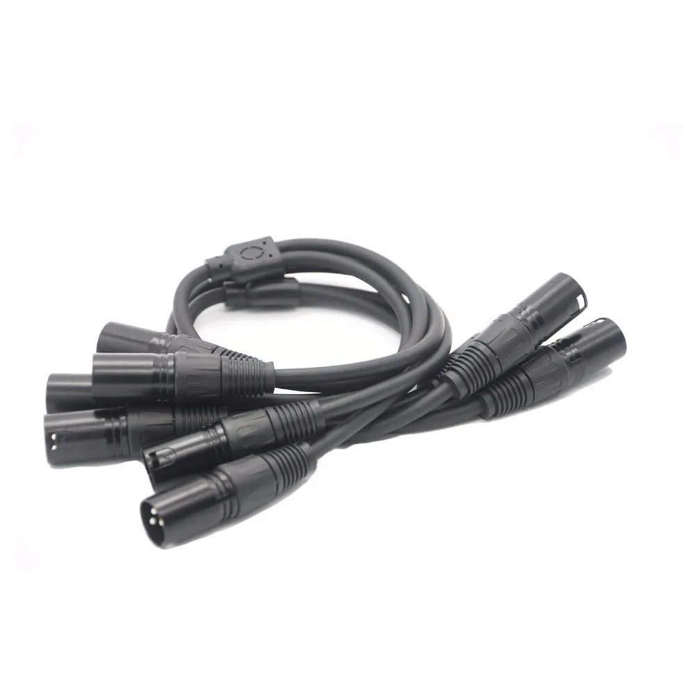Бесплатная доставка 0 5 м/1.65ft XLR 3 Pin папа DMX 512 преобразователь сигнала в 2 сплиттер