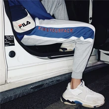 Fashion Casual Men's Cropped Trousers Autumn New M-5XL Contrast Color Loose Beam Pants Gray Black Personality Youth Popular Fashion Casual Men's Cropped Trousers Autumn New M-5XL Contrast Color Loose Beam Pants Gray Black Personality Youth Popular