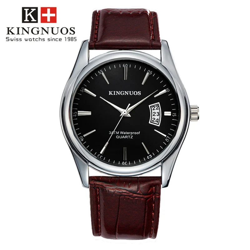 Relogio Masculino часы для мужчин лучший бренд класса люкс бизнес часы для мужчин сталь водонепроницаемый мужской часы Дата Час Hodinky Reloj Hombre - Цвет: Brown Black