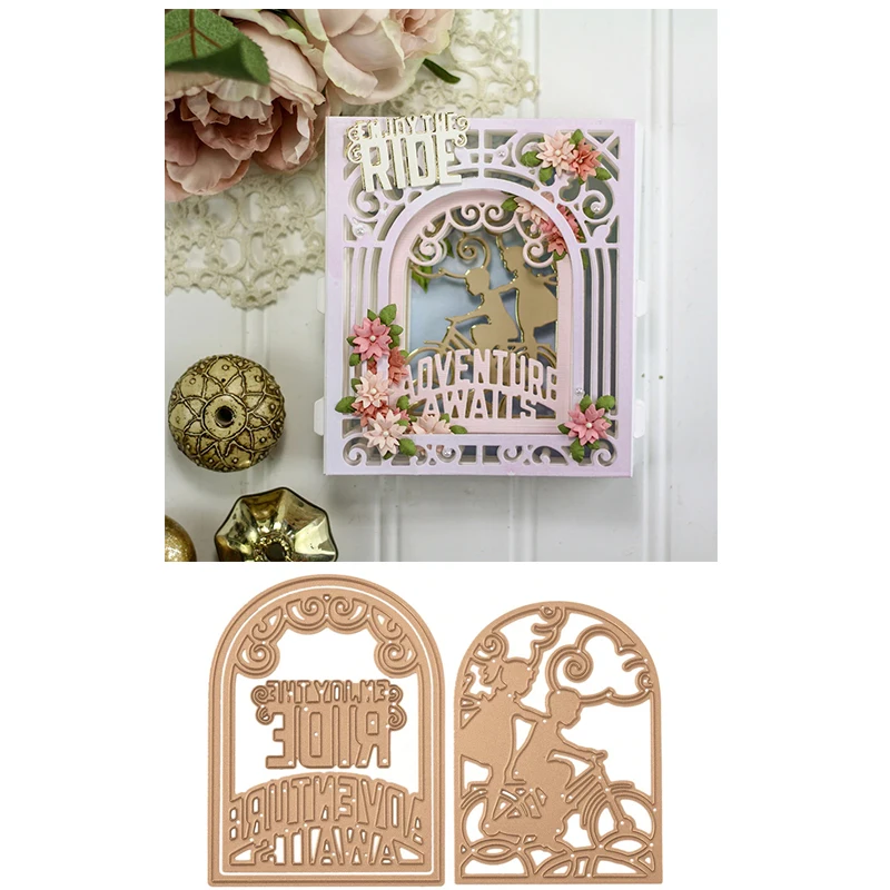 

Cycling Coffee Metal Cutting Dies Stencils for Scrapbooking Embossing Die Paper Cards Making Album Decorative New 2019