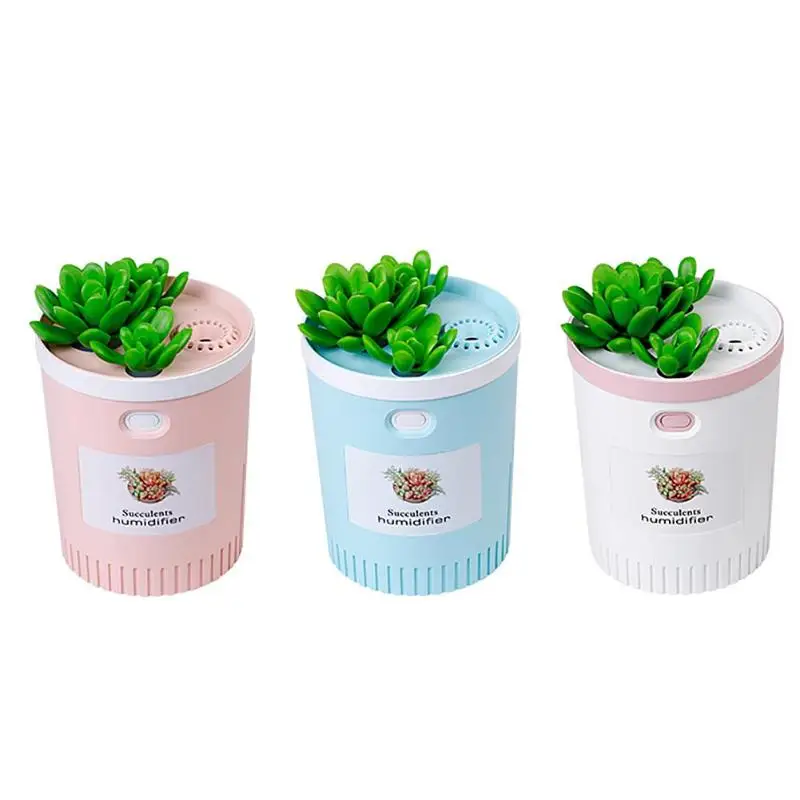 

350ML USB Ultrasonic Air Humidifier Succulent Shape Cool Mist Maker Home Aromatherapy Air Diffuser Household Appliances