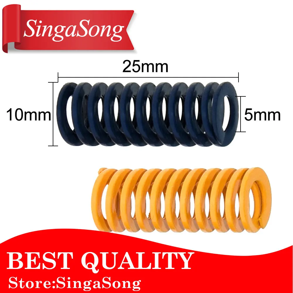 

5pcs.3D Printer Parts Spring Heated Bed 10*25MM Hot Plate CR10 Adjusting Accessories Reprap Imported For CR-10 CR-10S MK2B MK2A