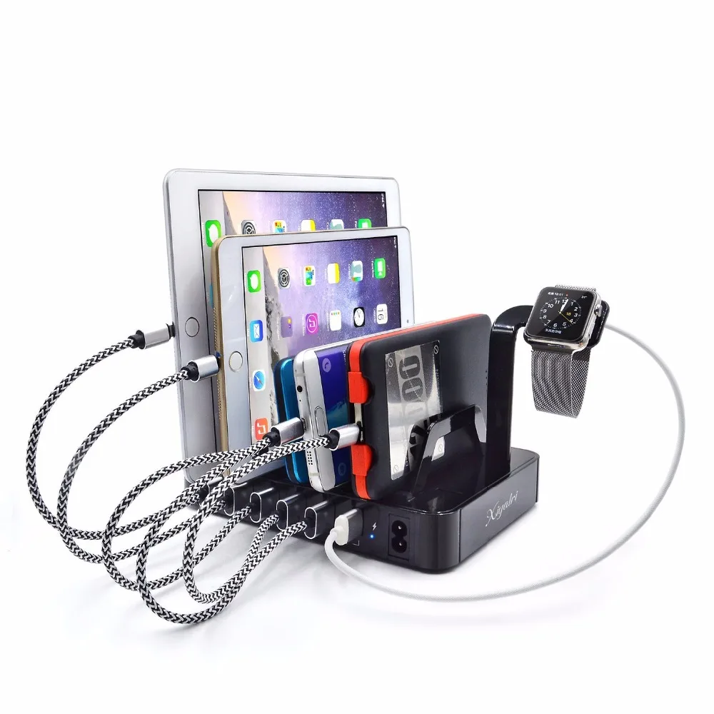 Top Charging Station Dock Stand Holder 6 Ports 1A 2 4A Multi Function Universal USB Charger