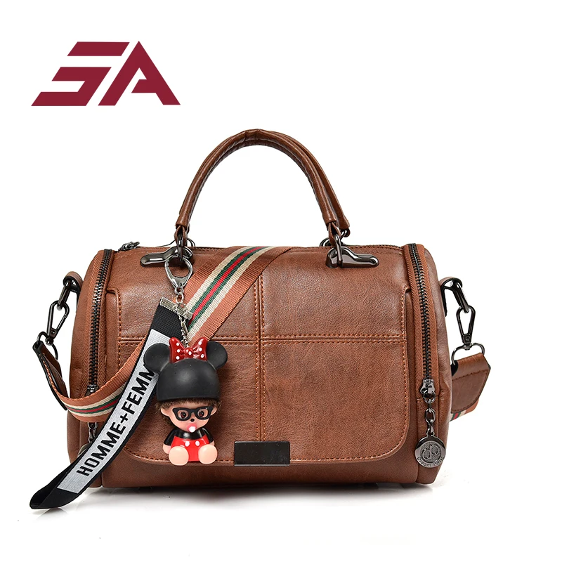 

SA 2018 NEW arrival Casual Women Soft Pu Leather Handbag Female Shoulder Bag Messenger Bag Larger Size spring girls pillow Bag