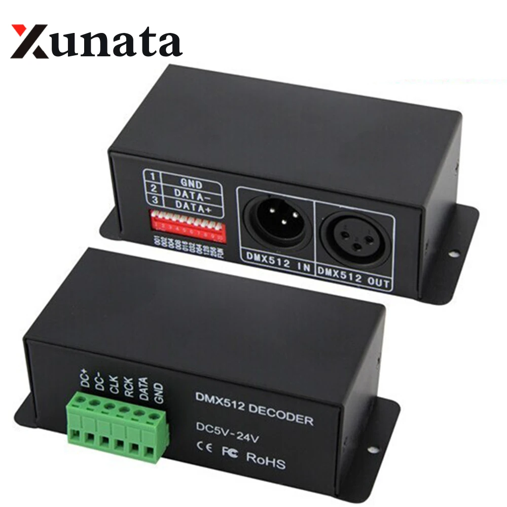 Декодер BC-802-1809 DMX512 для WS2811 WS2812B SK6812 TM1812 UCS1903 TM1809 TM1804 модуль светодиодной ленты 5-24 В