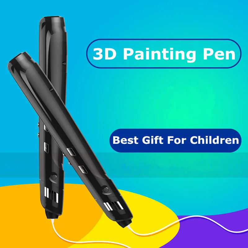 

Child's Birthday Present USB Power 3D Plastic Pen 3D Drawing Pen With US/UK/EU Adapter Printing 3D Pens Kids Creative Education