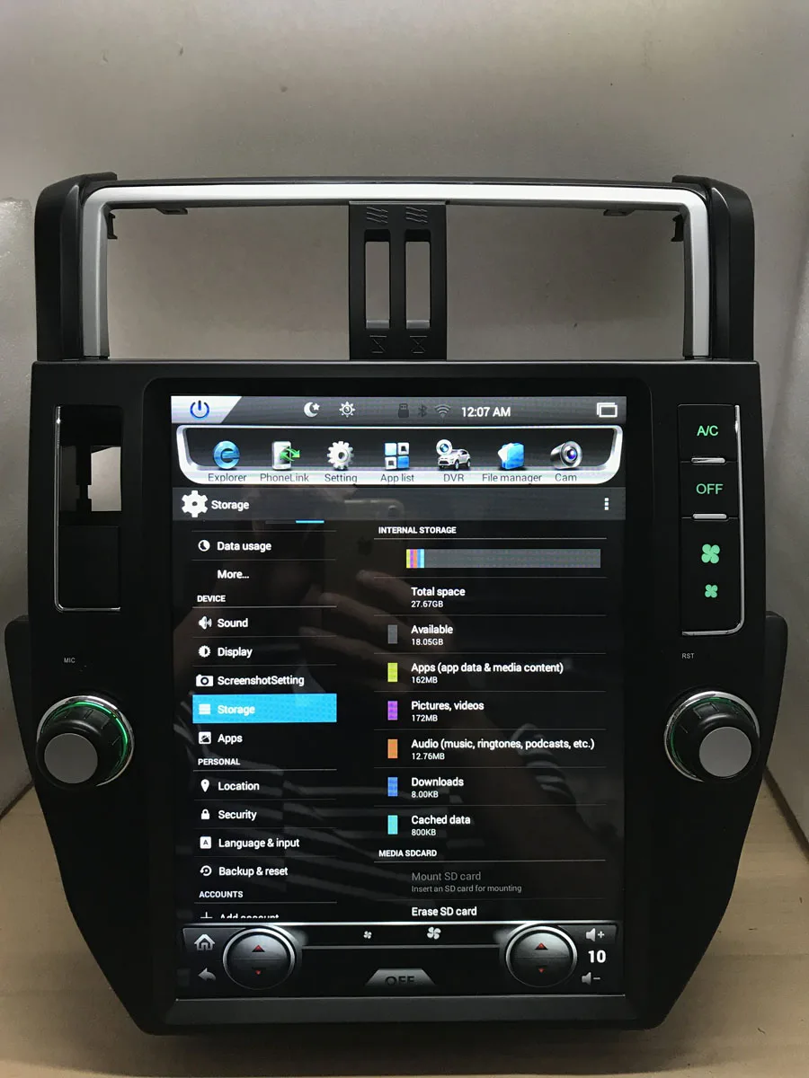 Чистый Android 7.1.1 четырехъядерный 2 Гб RAM автомобильный DVD для TOYOTA Land Cruiser prado 150 1024*600