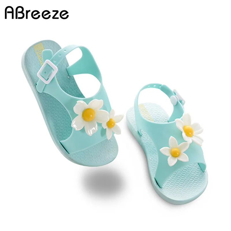 

Princess girls sandals 2018 new design 3D florals soft sole anti-slip beach sandals for 1-5 years girls dress summer shoes