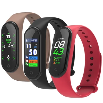 

Ravi M4S Smart Bracelet Fitness Band blood pressure Heart Rate Monitor Activity Tracker IP67 Smartband for Xiaomi Huawei Honor