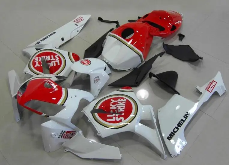 

New Injection Mold Full Fairing kit Fit For Honda CBR600RR F5 2005 2006 05 06 600RR 600 ABS fairings+Tank cover red white lucky