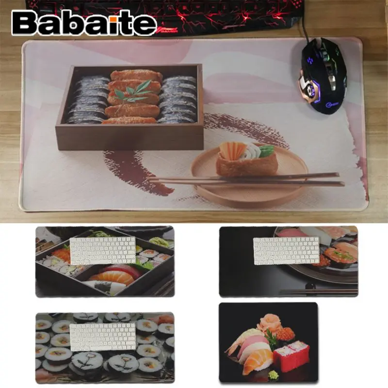 Babaite Cool Fashion Sushi Japan Yummy food Anti-Slip Прочный силиконовый Computermats Professional Gaming игровые коврики и чехлы коврик