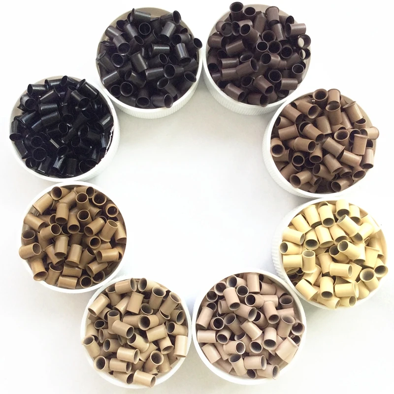 HARMONY 500 Pieces 4.0x3.6x6.0mm Flared End Copper Micro Tubes Micro