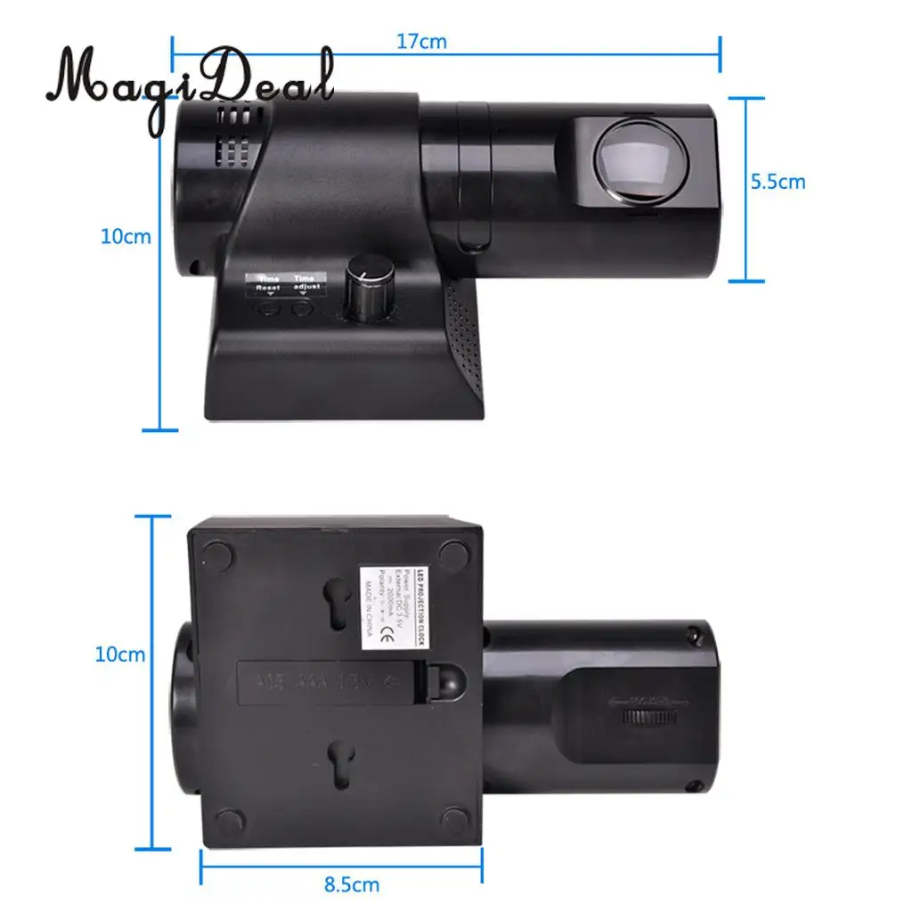 MagiDeal LED  Remote Control Projection Clock 5Color Changing Clock UK Plug