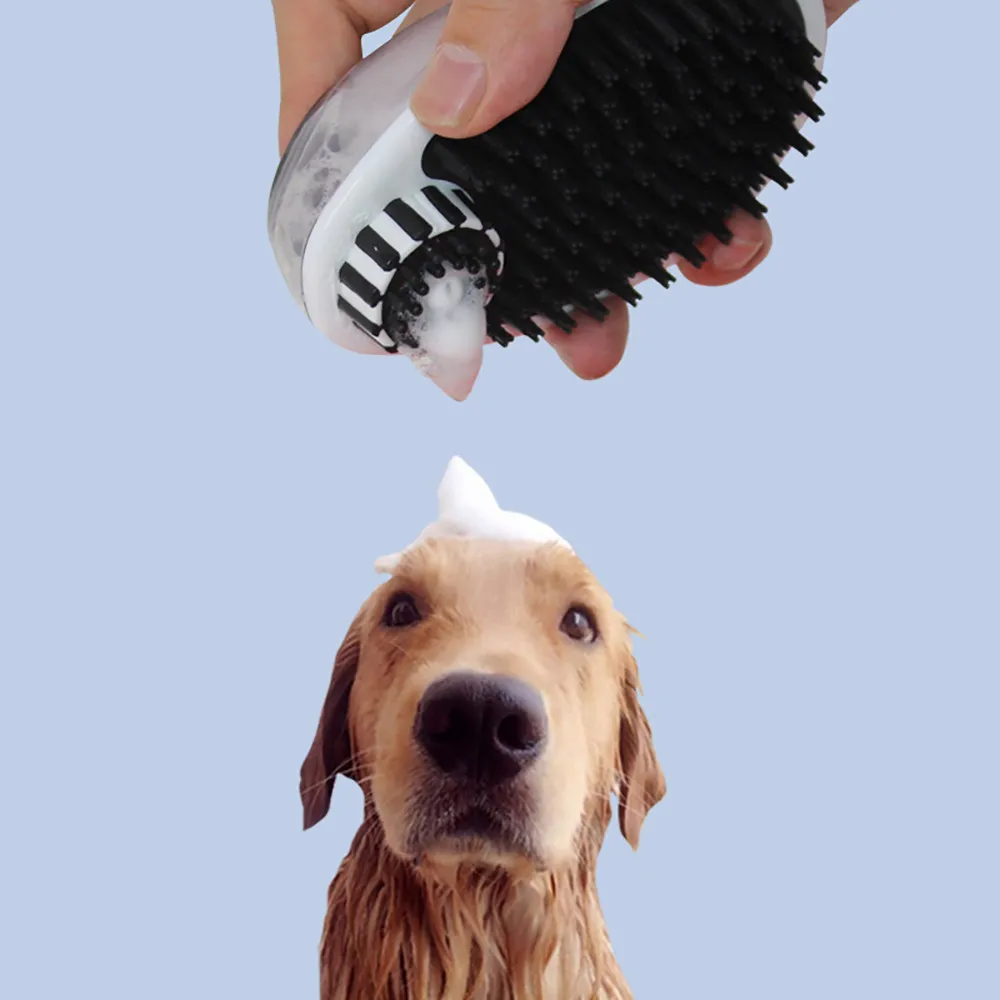 Pet Bath Brush Comb Flexible Band Cat Dog Cleaning Massage Grooming