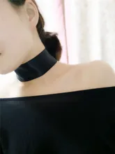 2016 Trendy Elegant Black Wide cloth Choker Necklace For Women Girls Fashion Jewelry Gothic hyperbole False