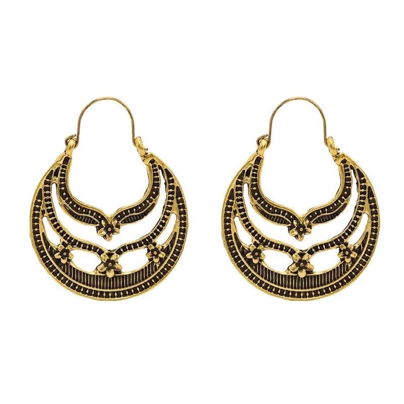 

2019 Real Brinco The New Fashion Retro Earrings Best-selling Europe And America Pop Eardrop Of Street Snap On Woodwork Alloy