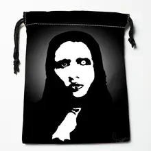 Высокое качество на заказ Мэрилин Мэнсон печать сумка для хранения с завязкой подарочные атласные сумки 27x35 см компрессионные сумки