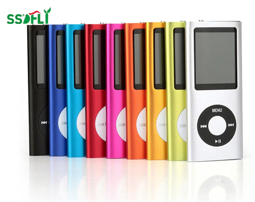 2018 New Best Gifts, Ssdfly, 8GB, 16GB, New Fourth Generation MP3, MP4 Player Video Black Red Blue Silver Green