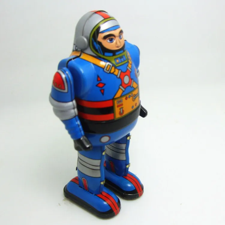 Классическая коллекция Ретро заводные металлические ходячие оловянные космонавты астронавт робот запоминают механические игрушки Дети Рождественский подарок