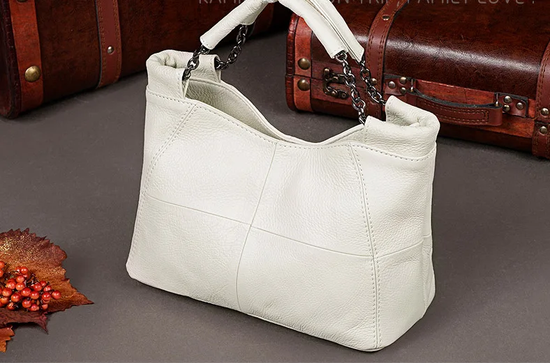 Guarantee Soft Natural Cow Leather Women Messenger Bags Casual Chain Shoulder Bag Small Genuine Leather Women Handbags