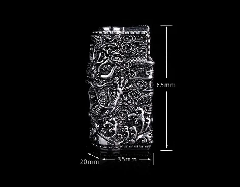 65*35 мм ветрозащитная Винтажная с драконом бензиновая Зажигалка колесо Броня металлический столб керосиновая газовая Зажигалка бензиновая Зажигалка гаджеты для мужчин