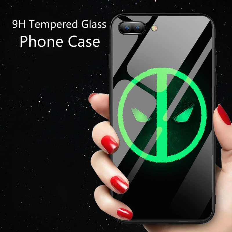 Marvel Deadpool Venom Villain Super Hero Luminous Glass Case For iphone 7 8 6 6s Plus X XR Xs Max DC Comics Phone Cases Coque Marvel Deadpool Venom Villain Super Hero Luminous Glass Case For iphone 7 8 6 6s Plus X XR Xs Max DC Comics Phone Cases Coque