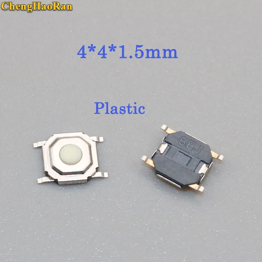 

ChengHaoRan 10pcs High 1.5-1.7 touch tact switch 4*4 4 PIN Plastic Tactile Micro SMT Push Button Switch copper feet