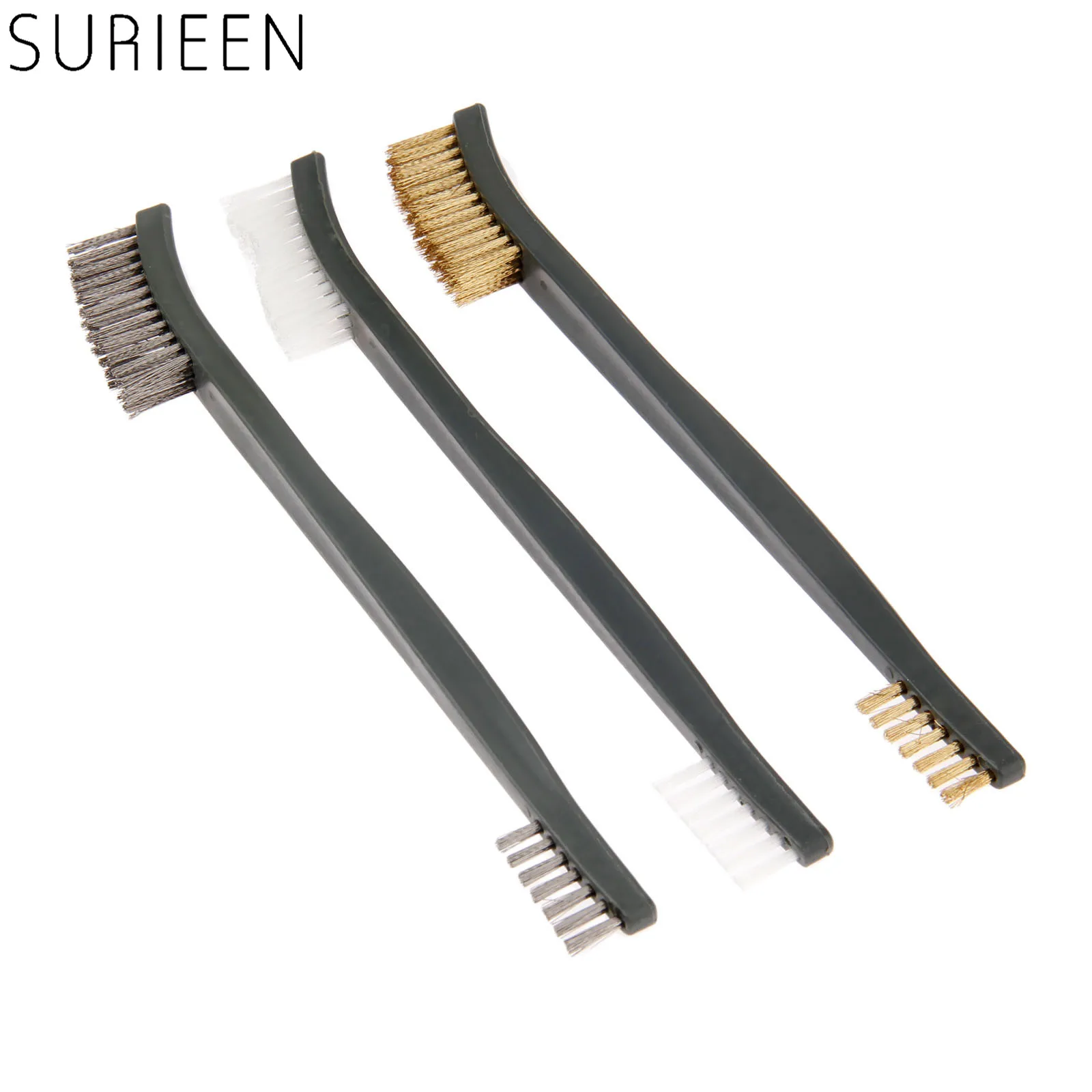 SURIEEN 3pcs/Set Gun Cleaning Set Brush Double Headed Cleaning Kit Hand Gun Hunting Accessories Tactical Rifle Clean Tool
