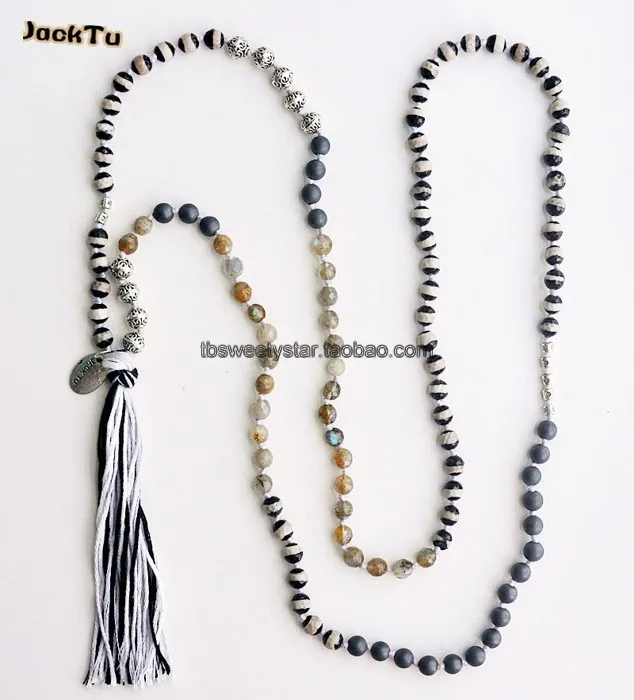 hematite peace parts long necklace diy for woman