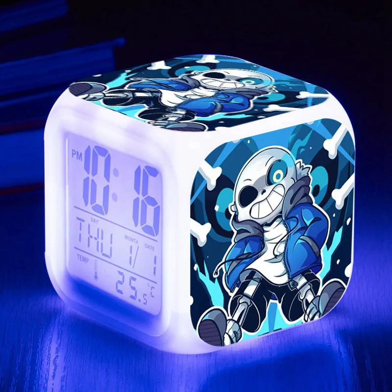 Buy Square Digital Clock 8*8*8cm Undertale LED Alarm Clock reloj despertador