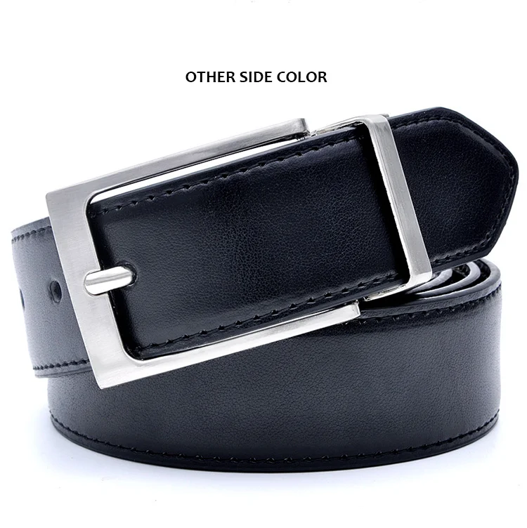 mens brown leather belt Mens Belt Formal Leather Reversible Buckle Belts Mens Leather Handmade Belt Hot Fashion Cowhide Leather Male Belt Black Color leather belt