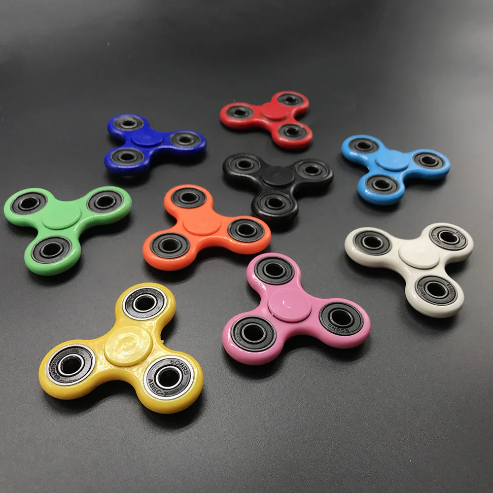 Стальные Бусины фиджет Спиннер пластик Tri-Spinner EDC ручной Спиннер для аутизма и СДВГ долгое время анти-стресс Спиннер игрушки