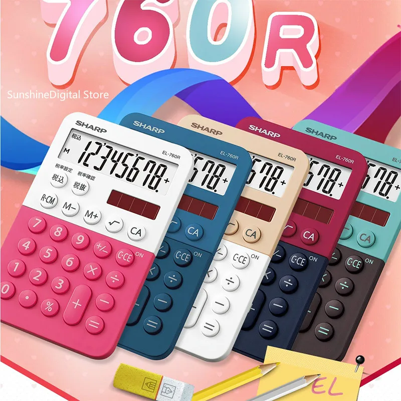 EL-760R مكتب الشمسية آلة حاسبة إلكترونية أزياء لطيف الكرتون الحلوى اللون مصغرة المدمجة حاسبة calculadoras هدية