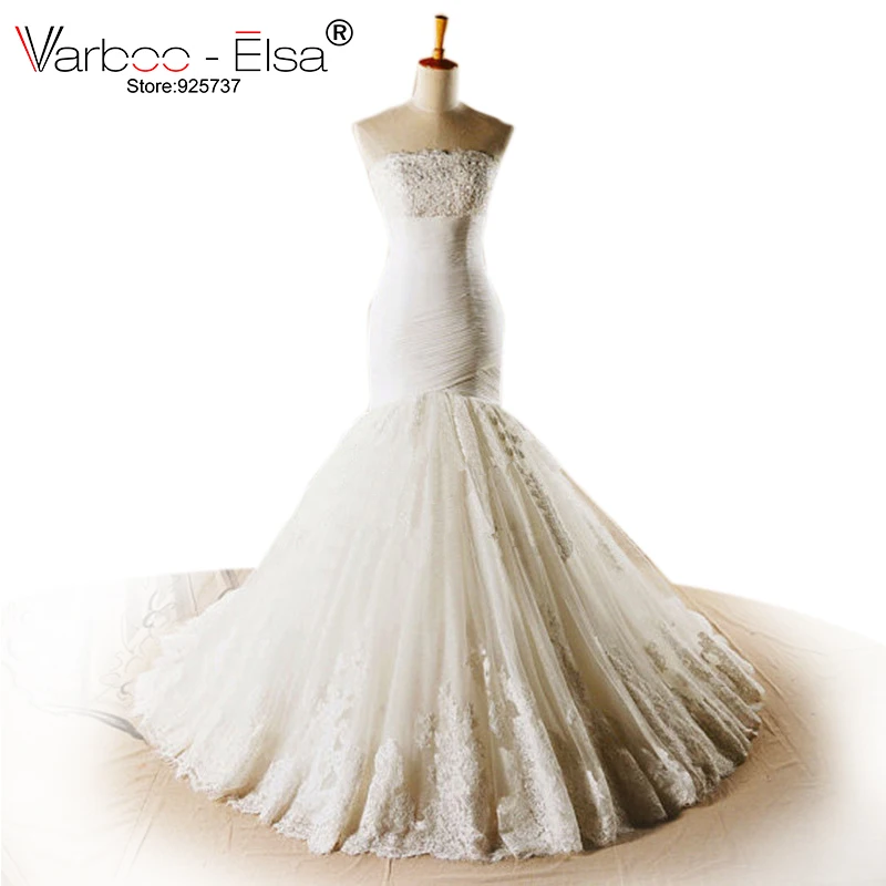 Varboo_elsa Перо торжественное платье A-Line торжественное платье Белый Милая длинным шлейфом Свадебные платья Реальные фотографии торжественное платье
