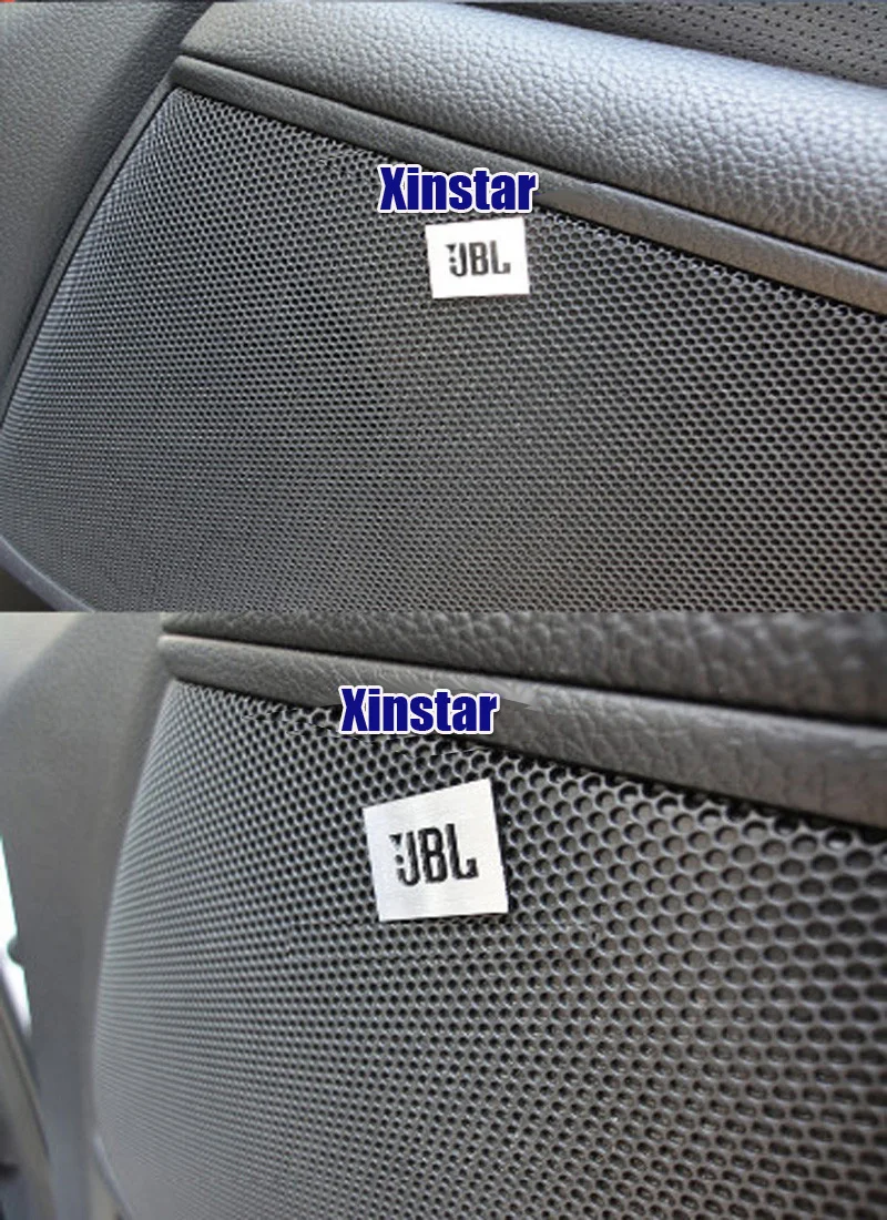 4 шт. алюминиевые автомобильные аудио наклейки для BMW Volkswagen Benz Honda Ford Toyota Cruz Audi Buick