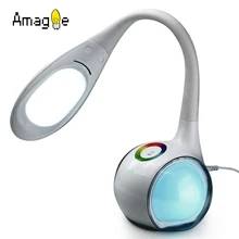 5 Вт затемняемый Светодиодный настольный свет для чтения гусиная шея изменение цвета защита глаз Сенсорная лампа гостиная спальня кабинет ночник