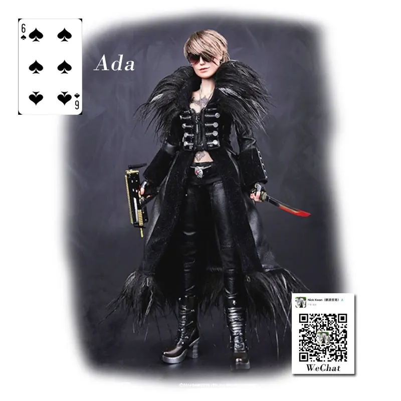 Leather Pants Model for 12/" 1:6th DAM GK008 Gangster Kingdom Spades 6 Ada Belt